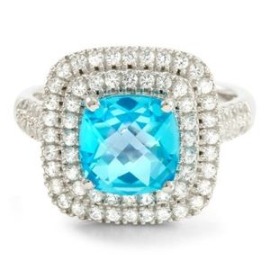 Lorenzo 925 SS 7mm Cushion Cut Paraiba Tourmaline